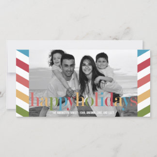 Festiva Tarjeta fotográfica de vacaciones RAINBOW