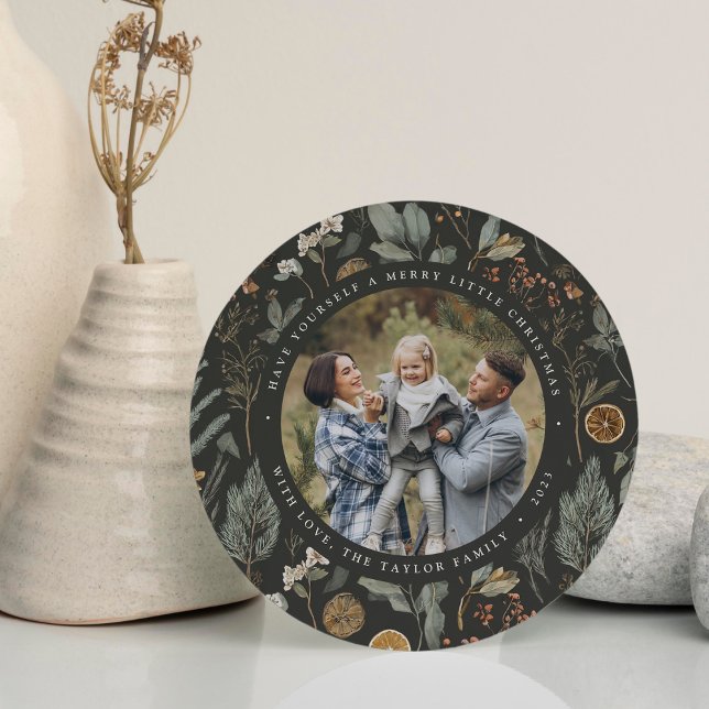 Festiva Tarjeta fotográfica de vacaciones redondeadas de M (Subido por el creador)