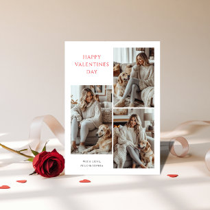 Festiva Tarjeta fotográfica Día de San Valentín Perro mini