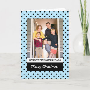 Festiva Tarjeta fotográfica Dot Polka Dot Blue Light
