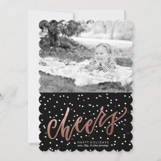 Festiva Tarjeta fotográfica Dotty Cheers Holiday // Rosa G