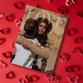 Festiva Tarjeta fotográfica El día de San Valentín clásica