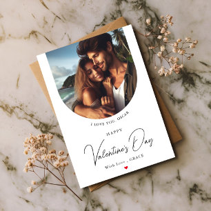 Festiva Tarjeta fotográfica El día de San Valentín moderna