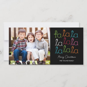 Festiva Tarjeta fotográfica Fa La La Holiday