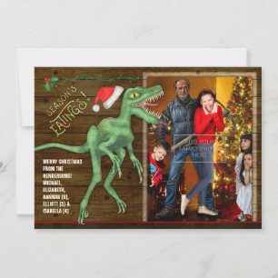 Festiva Tarjeta fotográfica familiar de navidades   Funny 