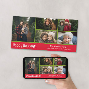 Festiva Tarjeta fotográfica: Felices Fiestas con un collag