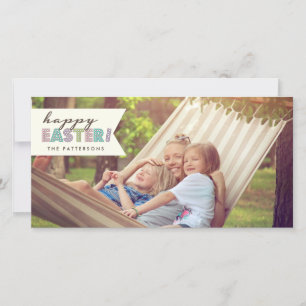 Festiva Tarjeta fotográfica Feliz Pascua