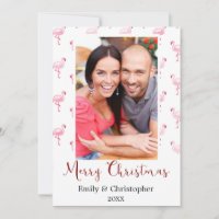 Tarjeta fotográfica Flamingo Ferry Christmas