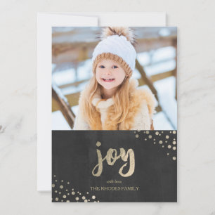 Festiva Tarjeta fotográfica Gold Joy Holiday