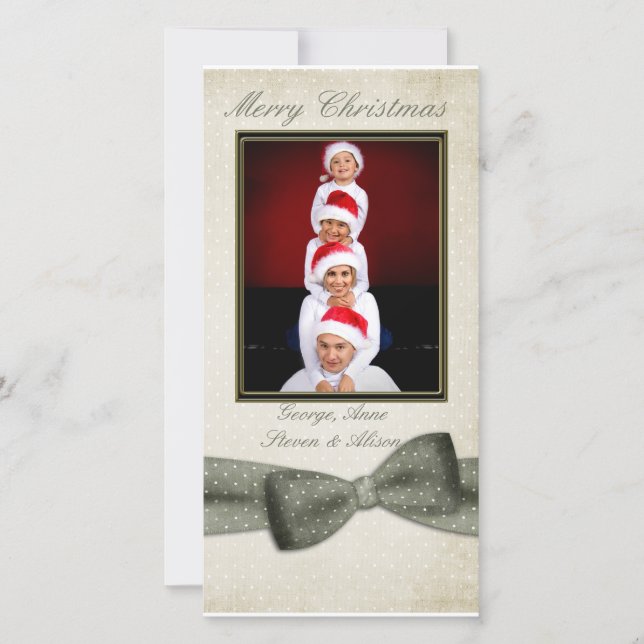 Festiva Tarjeta fotográfica Green Bow (Anverso)