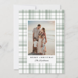 Festiva Tarjeta fotográfica Green Plaid Tartan