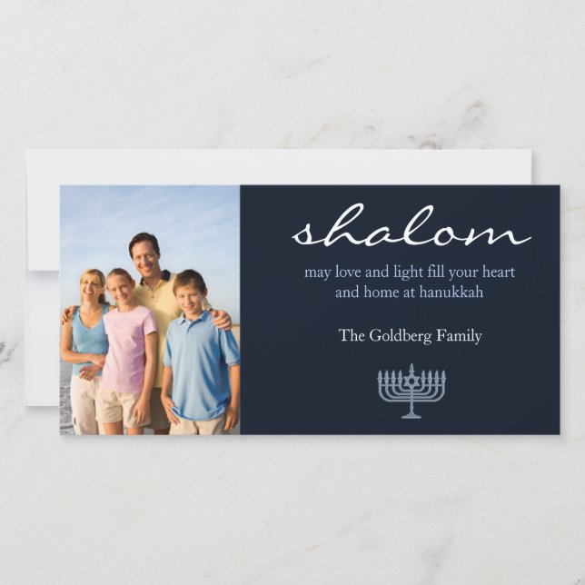 Festiva Tarjeta fotográfica Hanukkah (Anverso)