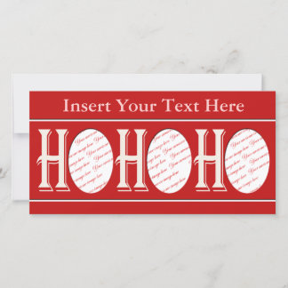 Festiva Tarjeta fotográfica Ho Ho Ho Ho Ho