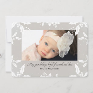 Festiva Tarjeta fotográfica Holly Frame Holiday