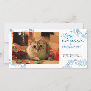 Festiva Tarjeta fotográfica horizontal para Navidades de c