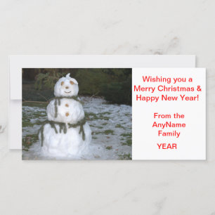 Festiva Tarjeta fotográfica Jolly Snow Lady Holiday - IT P