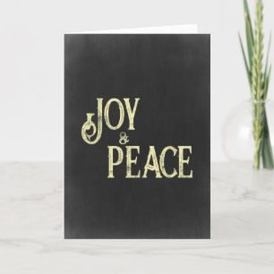 Festiva Tarjeta fotográfica Joy and Peace Navidades Chalkb