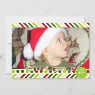 Festiva Tarjeta fotográfica "Joy Holiday" para navidades