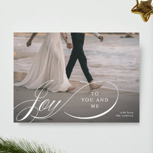 Festiva Tarjeta fotográfica "Joy to You and Me Holiday"