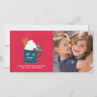 Festiva Tarjeta fotográfica Let It Snow