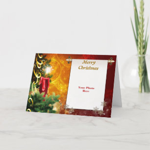 Festiva Tarjeta fotográfica ligera para navidades