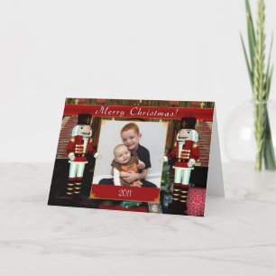 Festiva Tarjeta fotográfica Merry Christmas Nutcracker