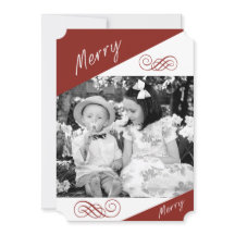 Tarjeta fotográfica Merry, Merry Personalizado