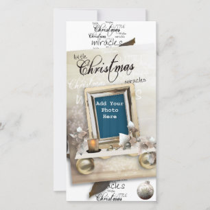 Festiva Tarjeta fotográfica Milagros Navidades