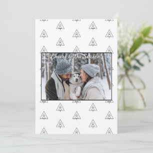 Festiva Tarjeta fotográfica minimalista de arte moderno pa