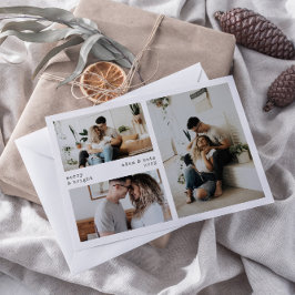 Festiva Tarjeta fotográfica minimalista de ferry y Bright 