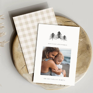 Festiva Tarjeta fotográfica minimalista de vacaciones en á