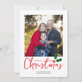 Festiva Tarjeta fotográfica minimalista Merry Christmas