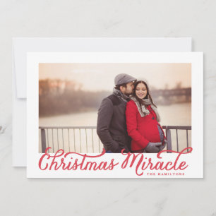Festiva Tarjeta fotográfica Miracle para navidades