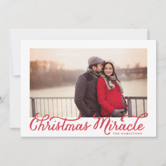 Festiva Tarjeta fotográfica Miracle para navidades