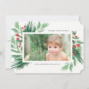 Festiva Tarjeta fotográfica Mistletoe Holiday