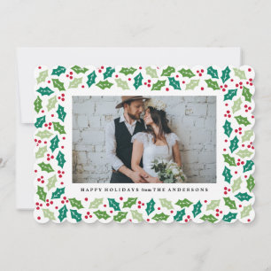 Festiva Tarjeta fotográfica Mistletoe Holiday