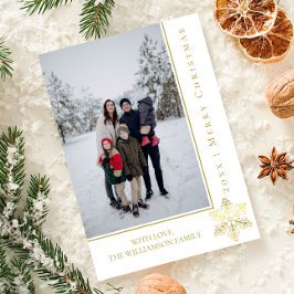 Festiva Tarjeta fotográfica moderna de Snowflake para Navi