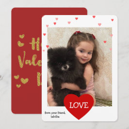 Festiva tarjeta fotográfica moderna día de San Valentín, t