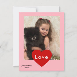 Festiva tarjeta fotográfica moderna día de San Valentín, t