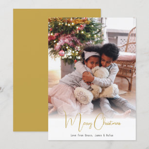 Festiva Tarjeta fotográfica moderna y sencilla para Feliz 