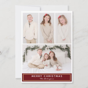 Festiva Tarjeta fotográfica múltiple para navidades