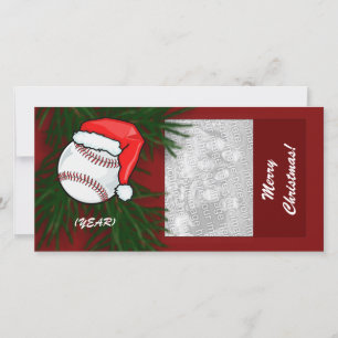 Festiva Tarjeta fotográfica - Navidades de béisbol
