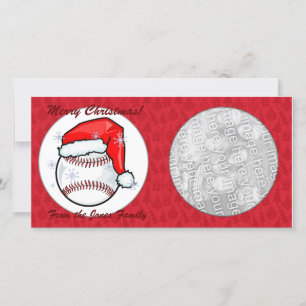 Festiva Tarjeta fotográfica - Navidades de béisbol