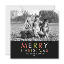 Tarjeta fotográfica navideña brillante y fresca -n