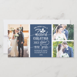 Festiva Tarjeta fotográfica navideña, casada, color EDITAB