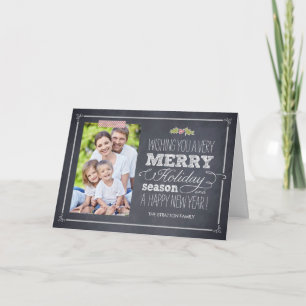 Festiva Tarjeta fotográfica navideña con elegancia