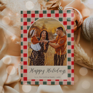 Festiva Tarjeta fotográfica navideña de Navidades de escri