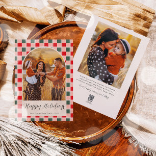 Festiva Tarjeta fotográfica navideña de Navidades de escri