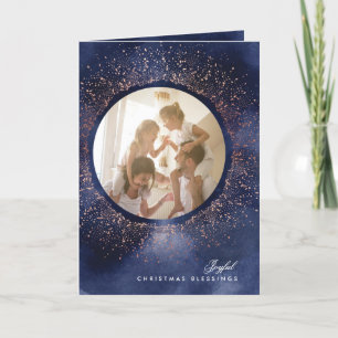 Festiva Tarjeta fotográfica navideña de Navidades estrella