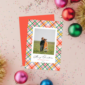 Festiva Tarjeta fotográfica navideña de Navidades modernos